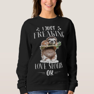 Ik hou gewoon van luiaards Shirt voor meisjes jong