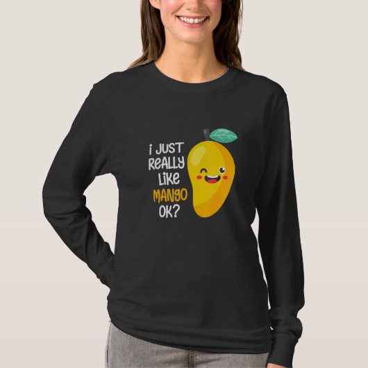 Ik hou gewoon van mango ok fruit zomer mango t-shirt (Voorkant)