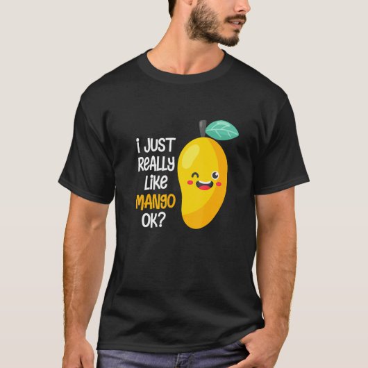 Ik hou gewoon van mango ok fruit zomer mango t-shirt (Voorkant)