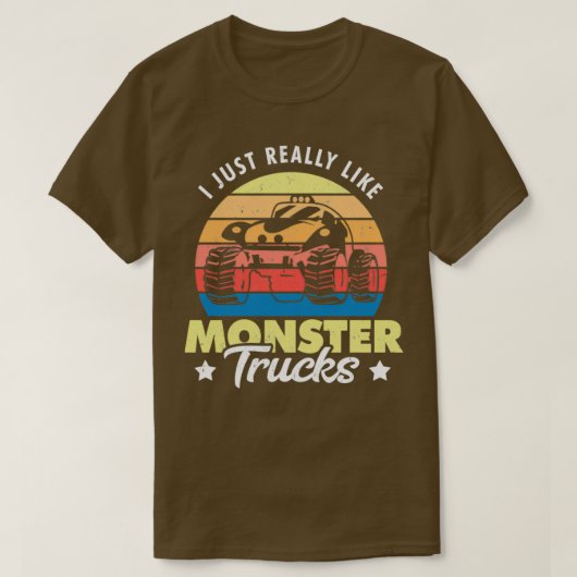 Ik hou gewoon van Monster Trucks 2 T-shirt (Design voorkant)