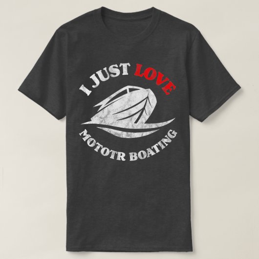 Ik hou gewoon van motorboating Funny Boater Motorb T-shirt (Design voorkant)