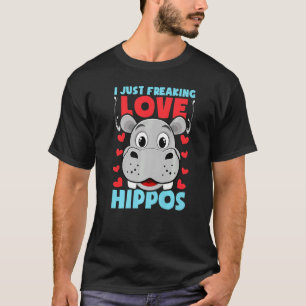 Ik hou gewoon van nijlpaarden grappige nijlpaard c t-shirt