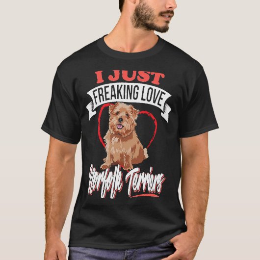 Ik hou gewoon van Norfolk Terrier Honden 1 T-shirt (Voorkant)