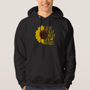 Ik hou gewoon van paarden, vrouwen Mannen met een  Hoodie