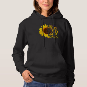 Ik hou gewoon van paarden, vrouwen Mannen met een Hoodie