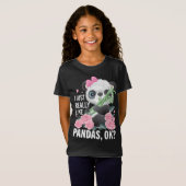Ik hou gewoon van panda, schattig panda design t-shirt (Voorkant volledig)