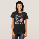 Ik hou gewoon van Pigs ok Harvest Farming Barn C T-shirt (Voorkant volledig)