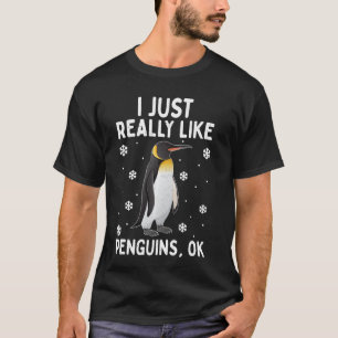 Ik hou gewoon van pinguïns OK Pinguïn Ani T-shirt