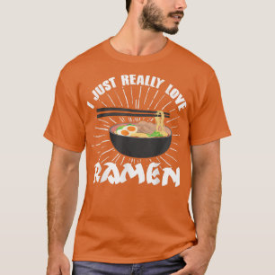 Ik hou gewoon van Ramen Cat Neko Anime Japans N T-shirt