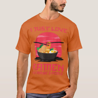 Ik hou gewoon van Ramen en misschien 3 mensen Kawa T-shirt