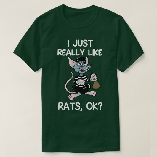 Ik hou gewoon van ratten t-shirt (Design voorkant)