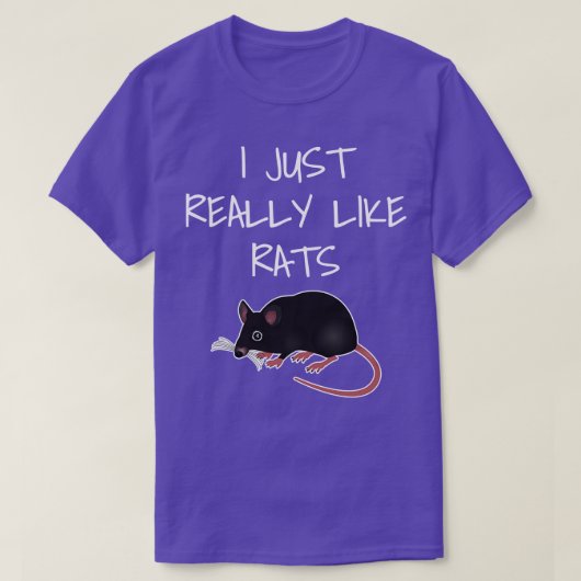 Ik hou gewoon van ratten t-shirt (Design voorkant)