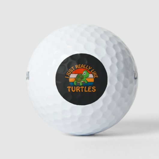 Ik hou gewoon van schildpadden golfballen (Voorkant)