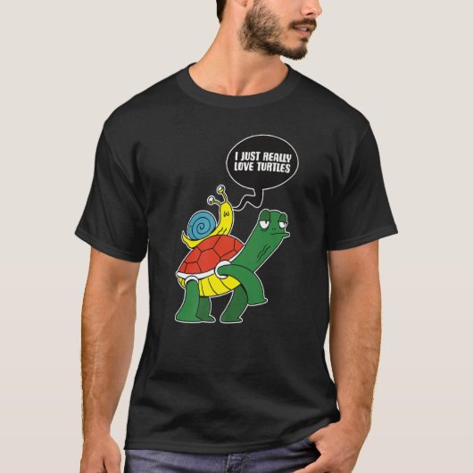 Ik hou gewoon van schildpadden t-shirt (Voorkant)