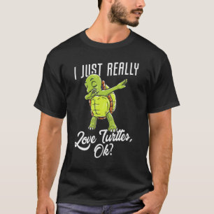 Ik hou gewoon van schildpadden t-shirt