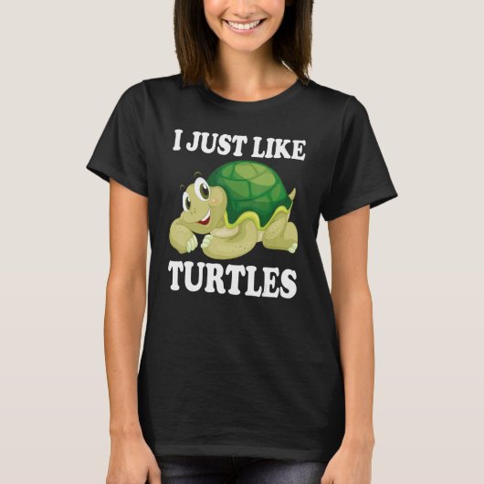 Ik hou gewoon van schildpadschildpadschildpad Zee T-shirt (Voorkant)