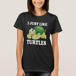 Ik hou gewoon van schildpadschildpadschildpad Zee T-shirt