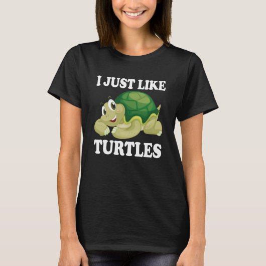 Ik hou gewoon van schildpadschildpadschildpad Zee  T-shirt (Voorkant)