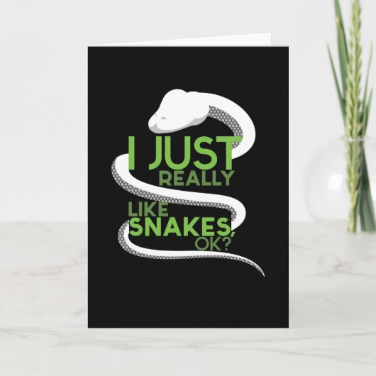 Ik hou gewoon van slangen reptiel kaart (Voorkant)