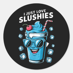 Ik hou gewoon van Slushies Cool Fun Summer Slushy Ronde Sticker
