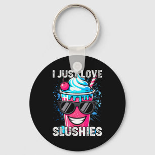 Ik hou gewoon van Slushies Cool Fun Zomer Slushy D Sleutelhanger