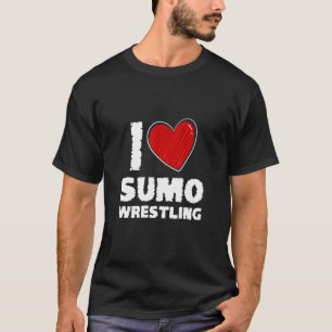Ik hou gewoon van Sumo Wrestling Body Contact Spor T-shirt