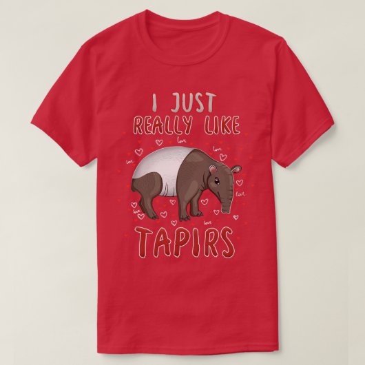 Ik hou gewoon van tapirs t-shirt (Design voorkant)