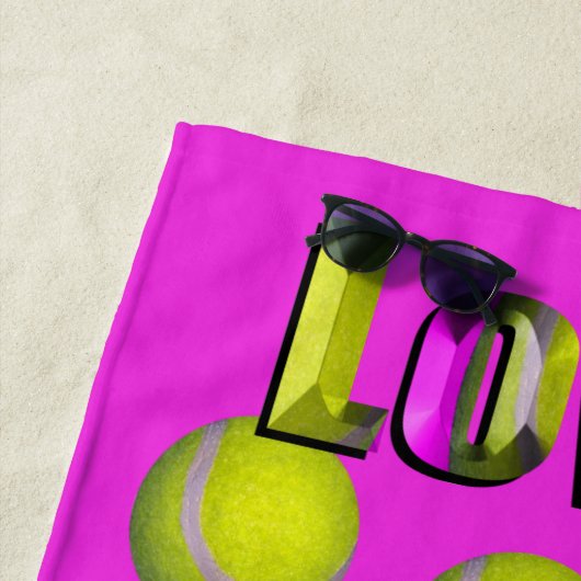 Ik hou gewoon van tennis, strandlaken (In situ)