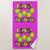 Ik hou gewoon van tennis, strandlaken (Voorkant)