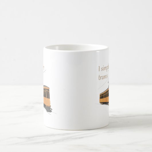 Ik hou gewoon van trams koffiemok (Center)