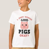 Ik hou gewoon van varkens Funny Boerderij Animal T-shirt (Voorkant)
