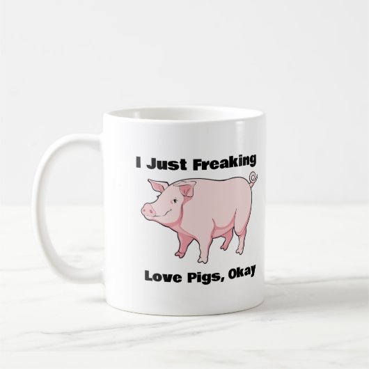Ik hou gewoon van varkens, oké koffie Mok (Links)