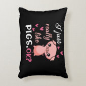 Ik hou gewoon van varkensstaarten Boerderij dierli Accent Kussen (Voorkant(Verticaal))