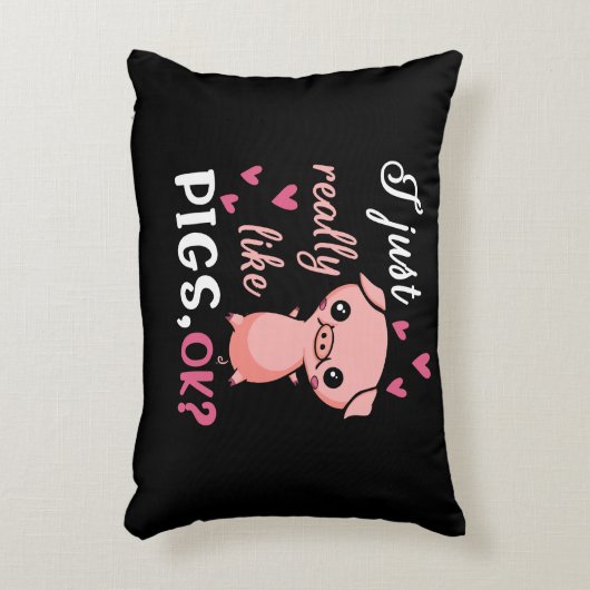Ik hou gewoon van varkensstaarten Boerderij dierli Accent Kussen (Voorkant(Verticaal))