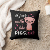 Ik hou gewoon van varkensstaarten Boerderij dierli Kussen (Deken)