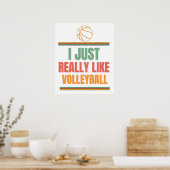 ik hou gewoon van volleybal poster (Keuken)