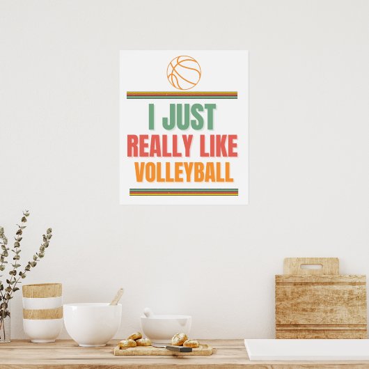 ik hou gewoon van volleybal poster (Keuken)