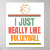 ik hou gewoon van volleybal poster (Voorkant)