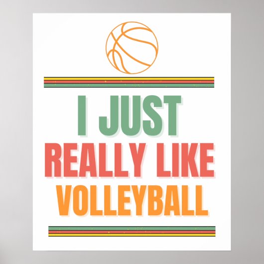 ik hou gewoon van volleybal poster (Voorkant)