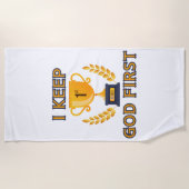 Ik hou God eerst op geloof gebaseerd Strandlaken (Voorkant)