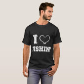 Ik hou (Hart Luke) van vissen T-shirt (Voorkant volledig)