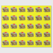Ik hou (Hart) van Banaan Pannenkoek ... Thais Stra Cadeaupapier (Vlak)