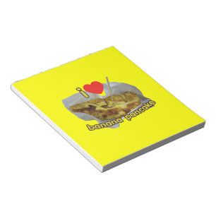 Ik hou (Hart) van Banaan Pannenkoek ... Thaise Str Notitieblok