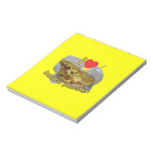 Ik hou (Hart) van Banaan Pannenkoek ... Thaise Str Notitieblok (Linkerzijde)