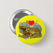 Ik hou (Hart) van Banaan Pannenkoek ... Thaise Str Ronde Button 5,7 Cm (Voorkant /achterkant)
