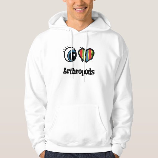 Ik hou (Hart) van Geleedpotigen Hoodie (Voorkant)