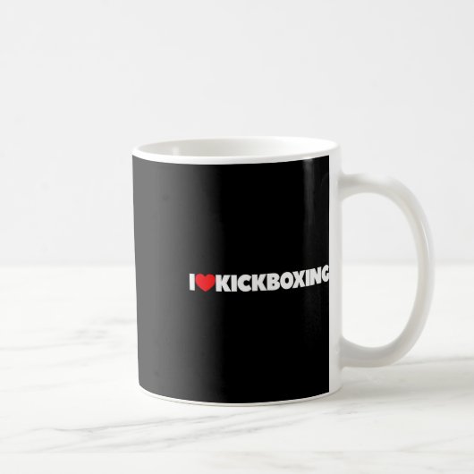 Ik hou (hart) van kickboksen koffiemok (Rechts)