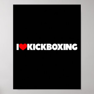 Ik hou (hart) van kickboksen poster