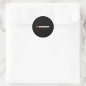 Ik hou (hart) van kickboksen ronde sticker (Tas)