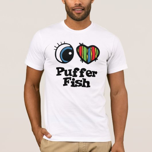 Ik hou (Hart) van Kogelvissen T-shirt (Voorkant)